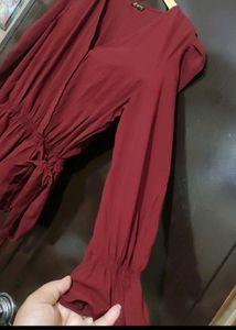 Maroon Color Crop Top For Girl Or Woman 34 Bust