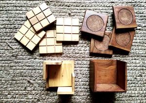Stylish Wooden Coasters - 2 Sets PRICE DROP FOR SA