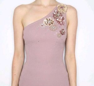 one sleeve beaded top