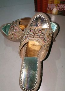 Embellished Wedge Sandals