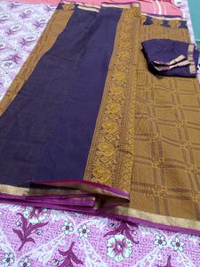 Beautiful Silk Blend Saree with Blouse
