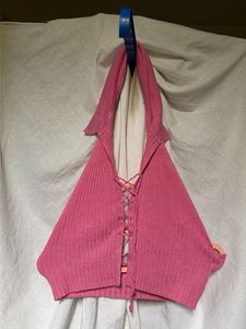 y2k Ribbed Halter Top