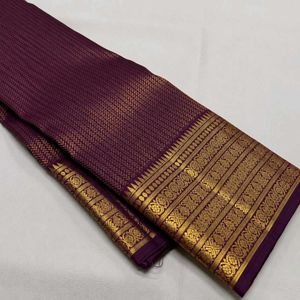 Elegant Purple Silk Saree