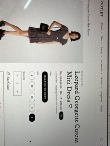 💕sale💕MK Leopard Georgette Cutout Mini Dress