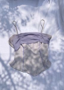 Chic Lavender Ruched corset top