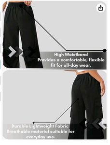 🆕🖤BRAND NEW Black Cargo Pants for Women