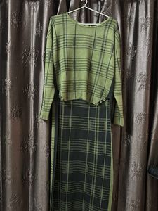 indo western up down pattern dress