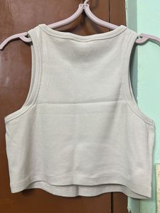 H&amp;M Ribbed Cropped Tank Top