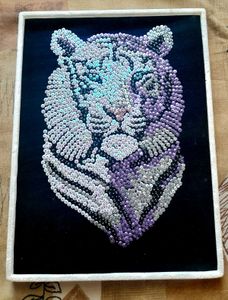 Tiger Sequin Art