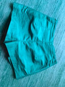 Teal High-Waisted Shorts