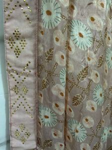 Elegant Pink Kurta with Gold Stripes