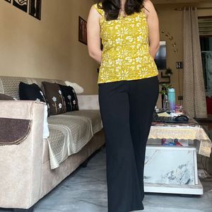 Black Stylish boot cut trouser
