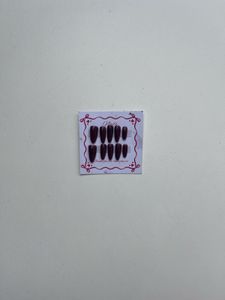 Maroon Almond Press-On Nails