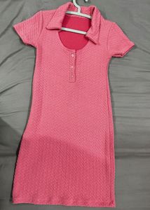 Pink Collared  Dress