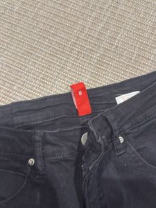 Black Denim Cut-Off Shorts