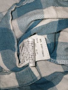 Blue &amp; White Checked Shirt