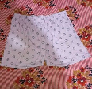Floral Print White Shorts