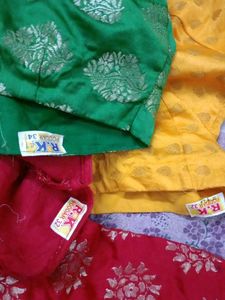 combo 3 Vibrant Brocade Blouses (Set of