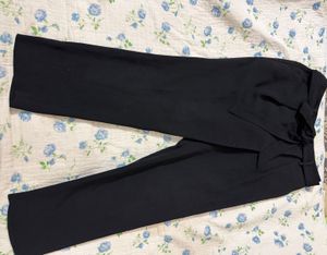 Black High Waisted Belted Pants
