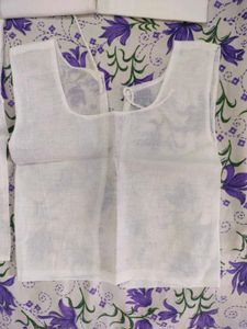 White cotton jablas for new born babies