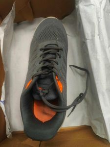 Grey &amp; Orange Sports Shoes for men and women