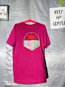 Jack & Jones Pink Graphic T-Shirt