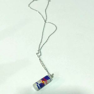 Red Bull Can Pendant Necklace