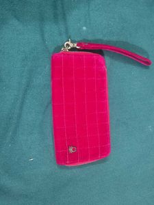 Velvet Quilted Clutch Wristlet
