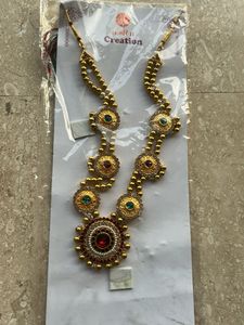 Ethnic Gold Tone Necklace Set