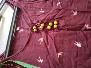 Deep red color kurta women size XL