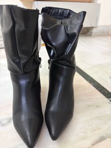 Stylish Black Heeled Boots
