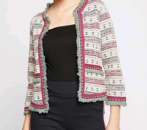 Front open multi color cardigan