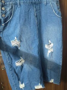 Distressed Denim Overalls