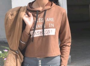 Brown Graphic Hoodie