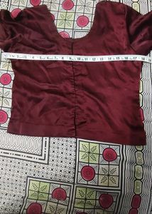 Maroon Skirt With Double Kurti