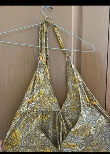 yellow Print Maxi Dress