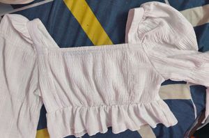 Chic White Ruffled Crop Top