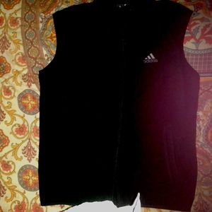 Adidas black sleeveless fleece vest (or jacket)