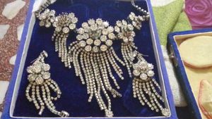 Lehenga Style Saree With Jwellery Set