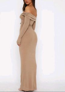 caramel bodycone dress🩰🤎🍂🐚🐌