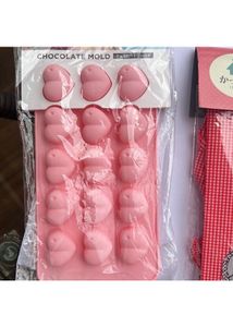 Set of Kids Apron and Silicone Heart 💜 Tray