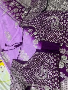 Beautiful Banarasi sari with blouse
