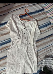 Elegant White Cotton Kurta