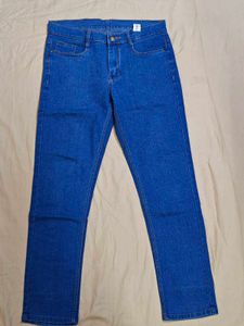 Men's Solid Blue Slim Fit Jeans