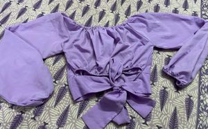 Trendy Lavender off shoulder Top