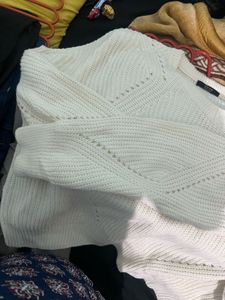 Cream Knit Pullover Sweater