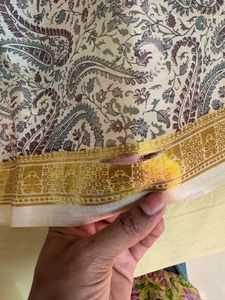 Pure silk printed Paisley Saree