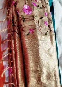 🔥without tag brand new Banarasi tissue silk saree