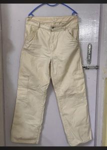 Cream Cargo Pants