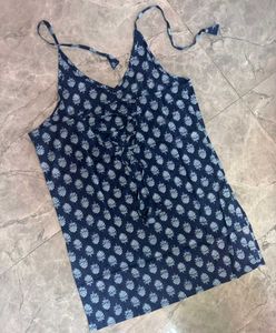 Women's Cotton Printed Halter Neck Backless Top